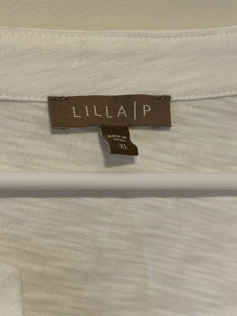 Lilla P White 100% Cotton Womens Top Size XL - Picture 4 of 8